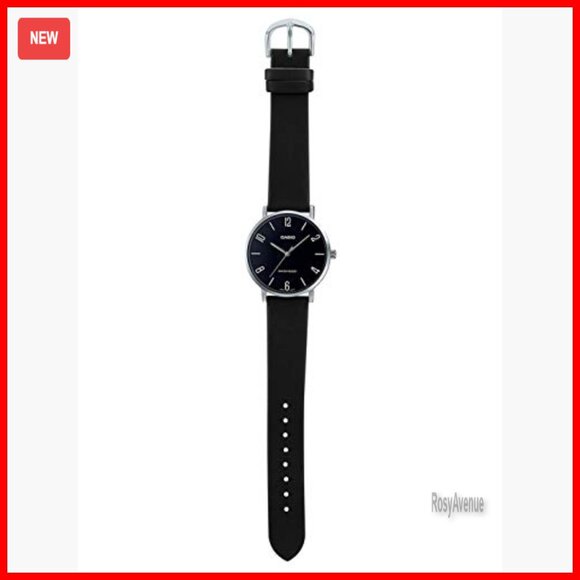 Minimalist Analog Watch with Leather Band and Quartz Movement